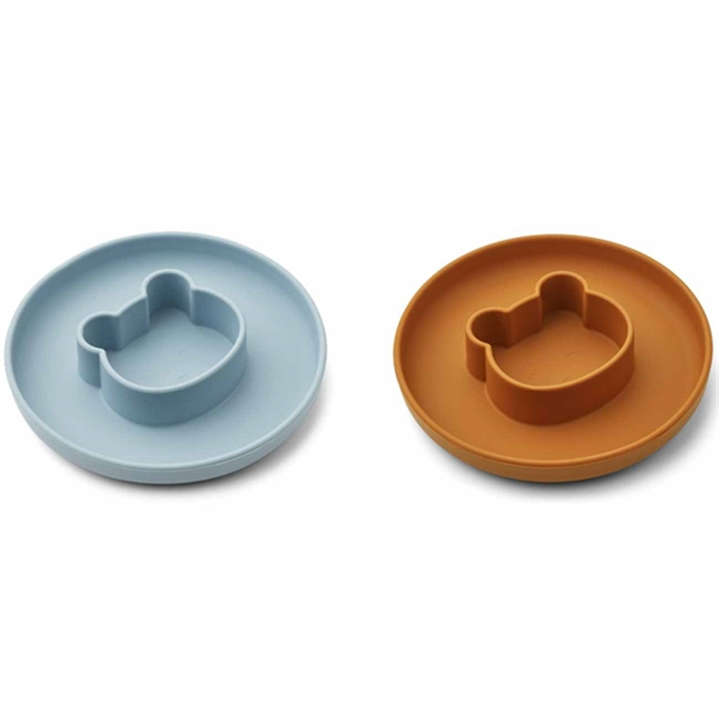 Liewood Gordon Silicone Plate 2-pack Mr Bear Sea Blue/Mustard Mix