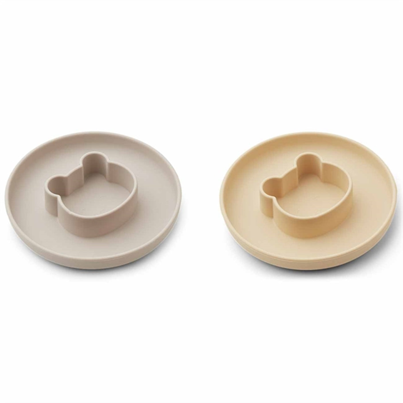 Liewood Gordon Silicone Plate 2-pack Mr Bear Wheat Yellow/Sandy Mix
