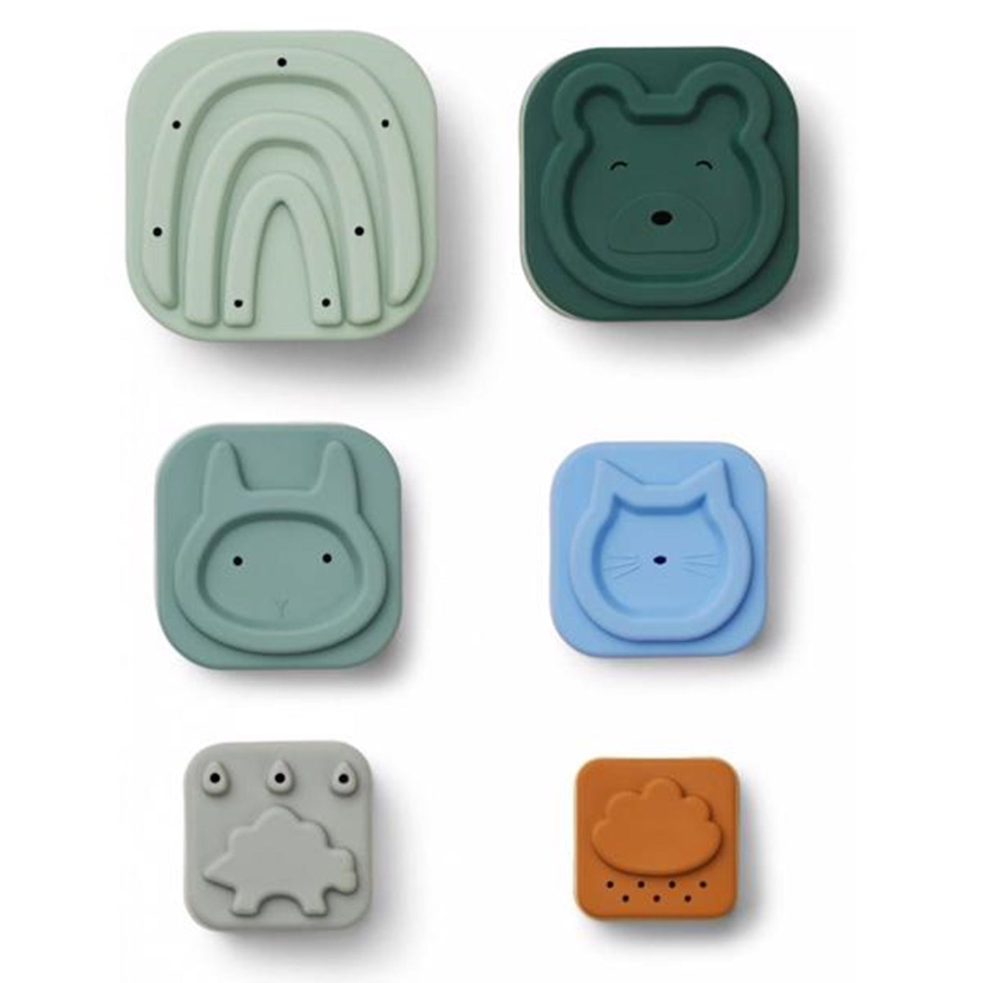 Liewood Zuzu Stacking Cups Dove Blue Multi Mix 3