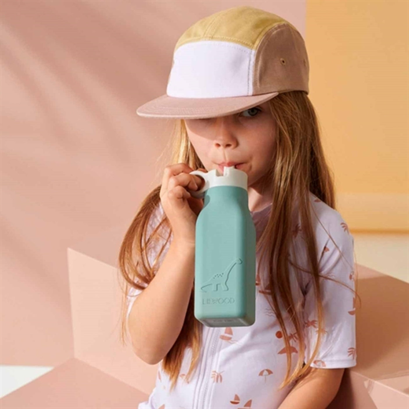 Liewood Warren Water Bottle Dino Peppermint