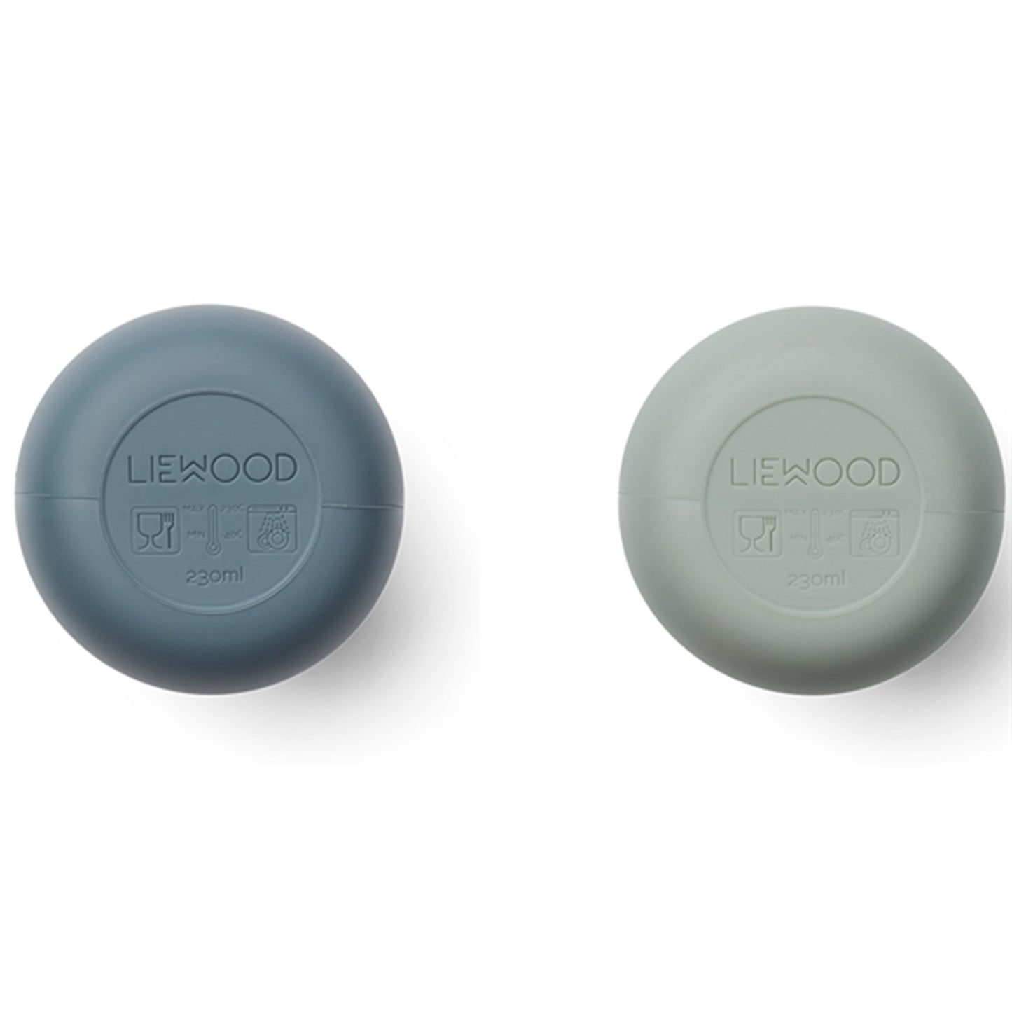 Liewood Ellis Sippy Silicone Sippy Cup 2-Pack Whale Blue/Dove Blue Mix