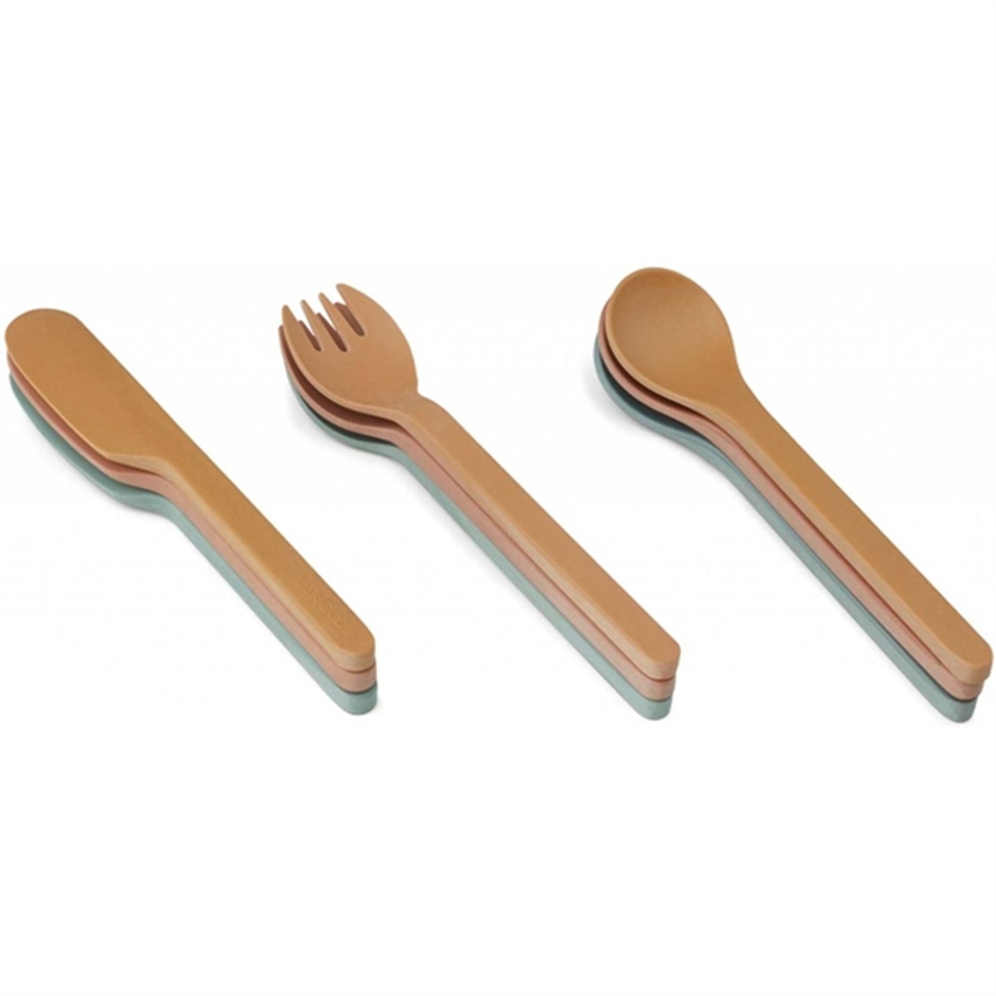 Liewood Ryan Cutlery 9-Pak Mustard Multi Mix