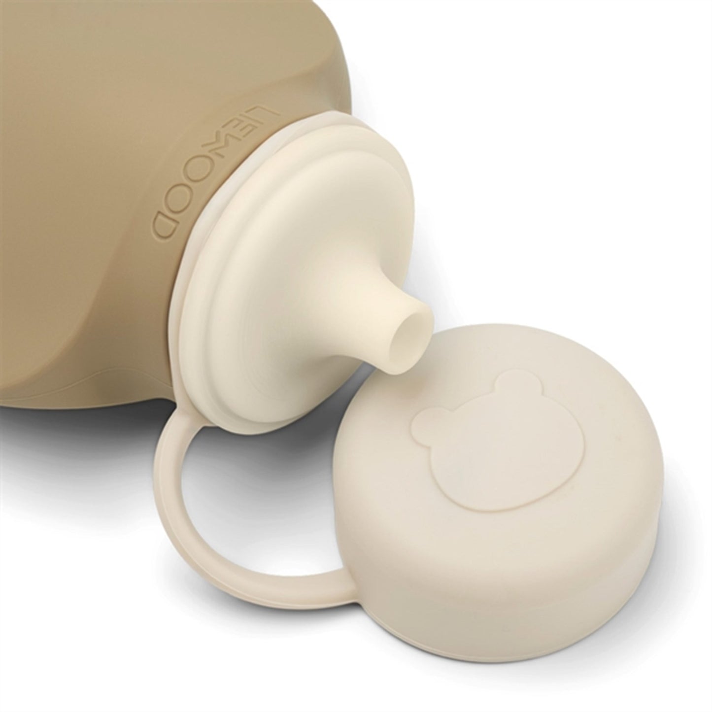 Liewood Silvia Silicone Smoothie bottle 2-pack Sandy Khaki mix