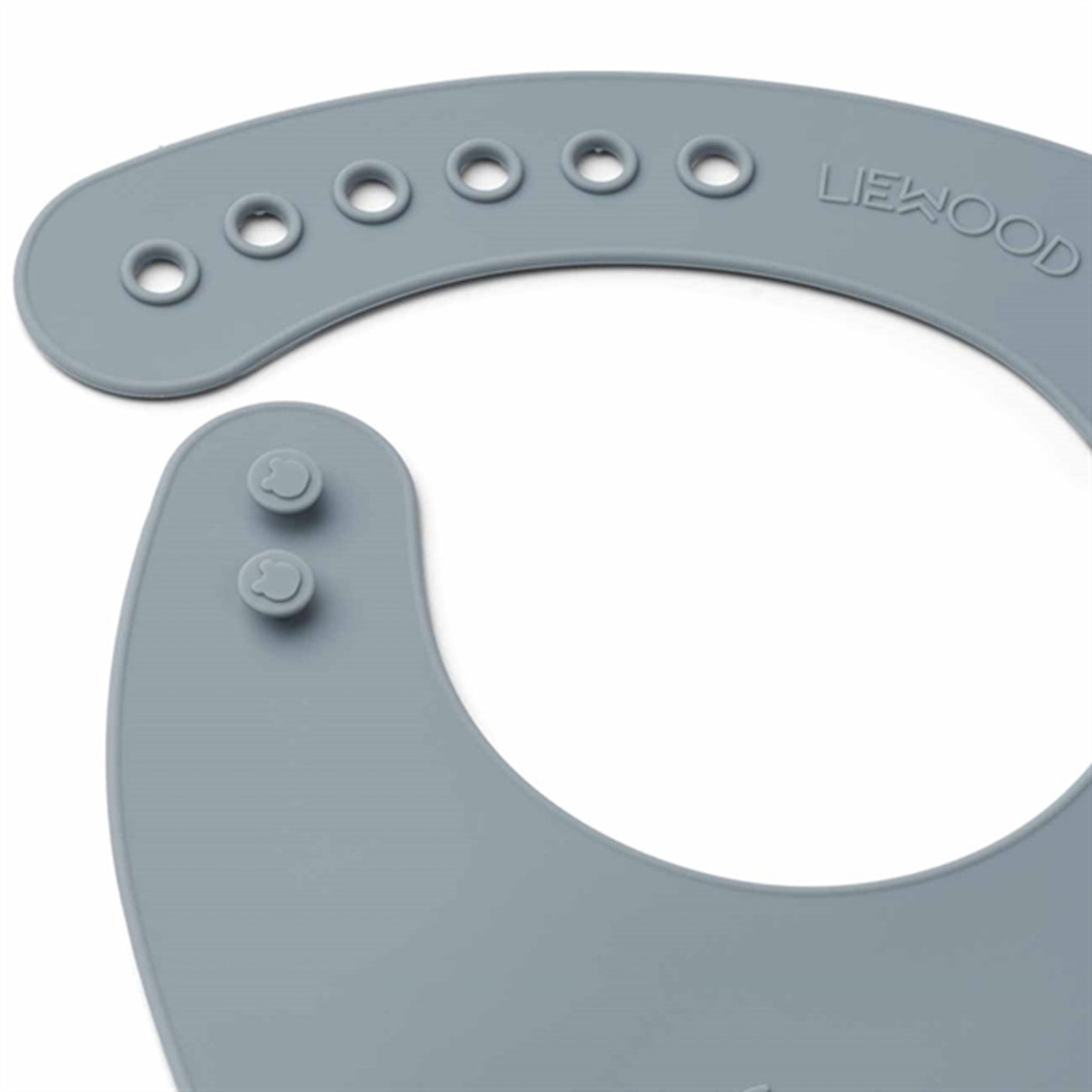 Liewood Tilda Silicone Bib 2-Pack Mr Bear Khaki/Blue Fog Mix