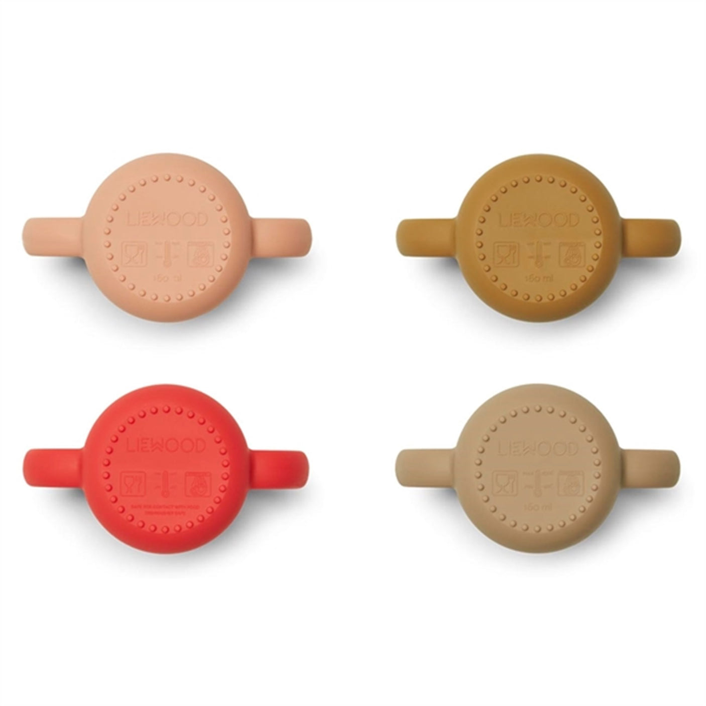 Liewood Gene Silicone Cup 4-Pak Apple Red/Tuscany Rose Mix