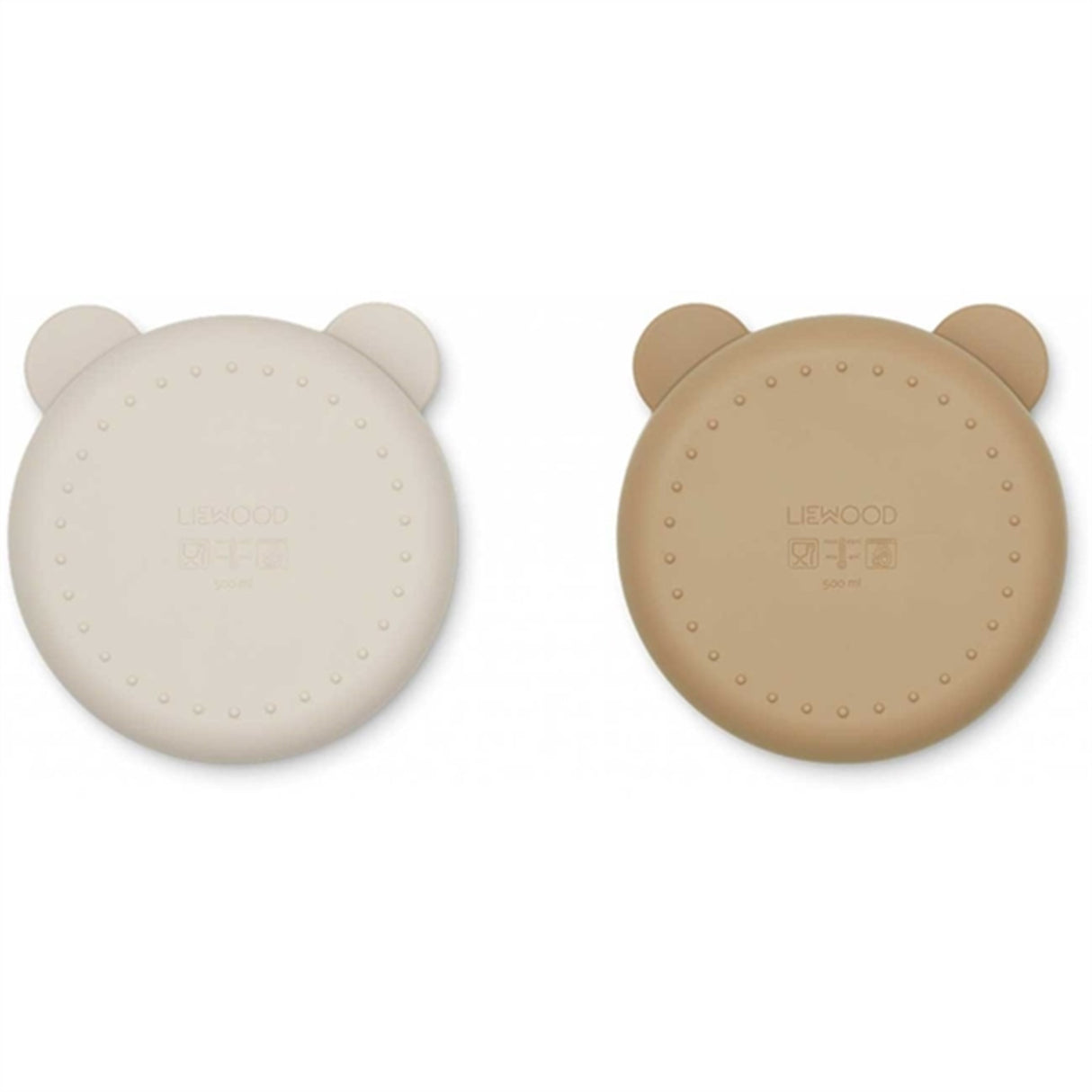 Liewood Conny Silicone Divider Bowl 2-pack Sandy/Oat Mix