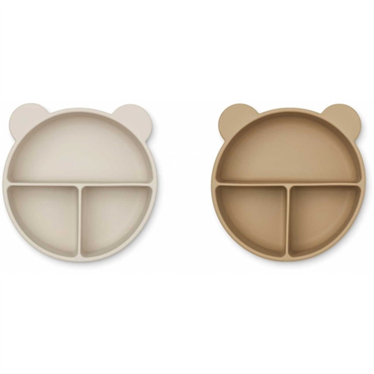 Liewood Conny Silicone Divider Bowl 2-pack Sandy/Oat Mix