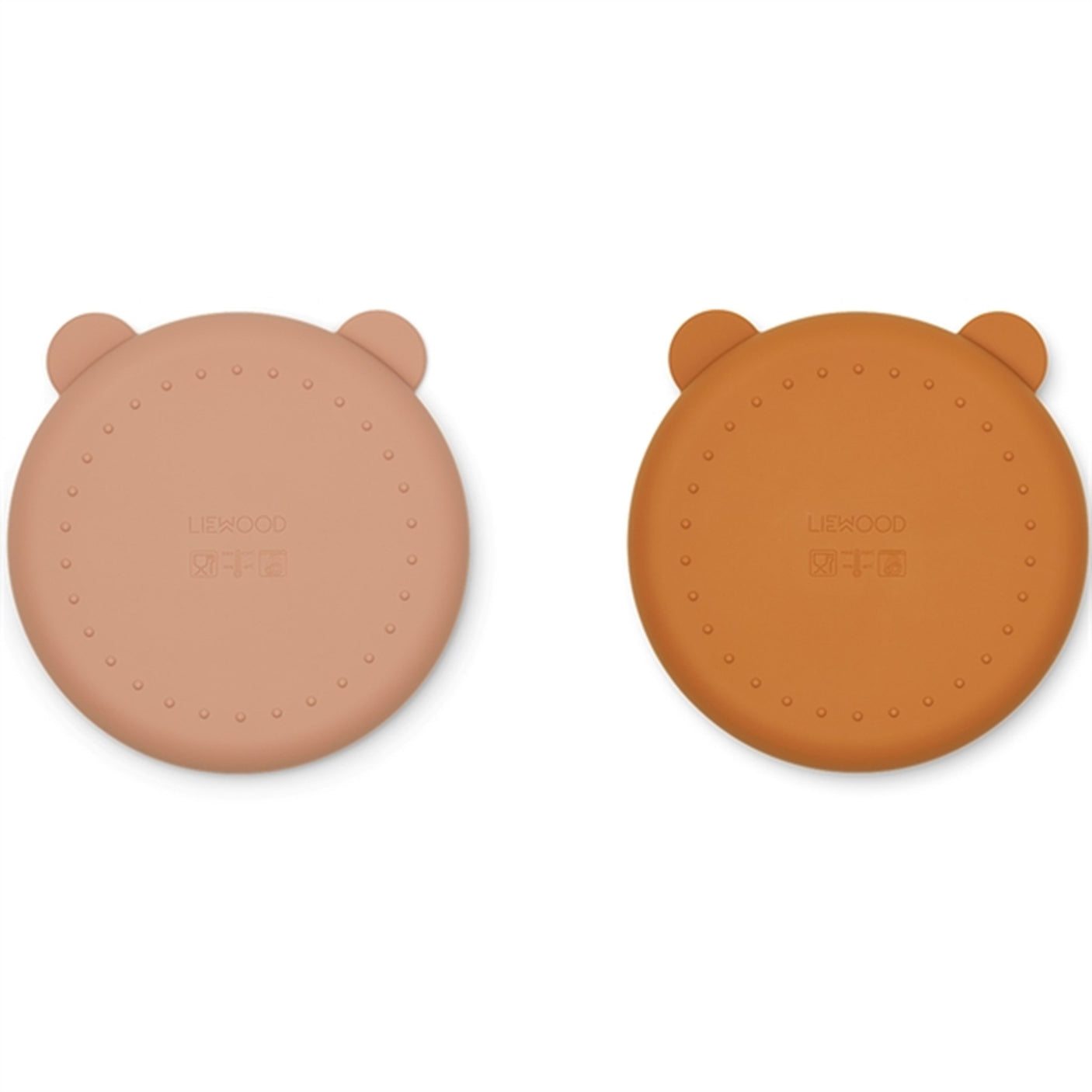 Liewood Merrick Divider Plate 2-Pack Dark Rose/Mustard Mix