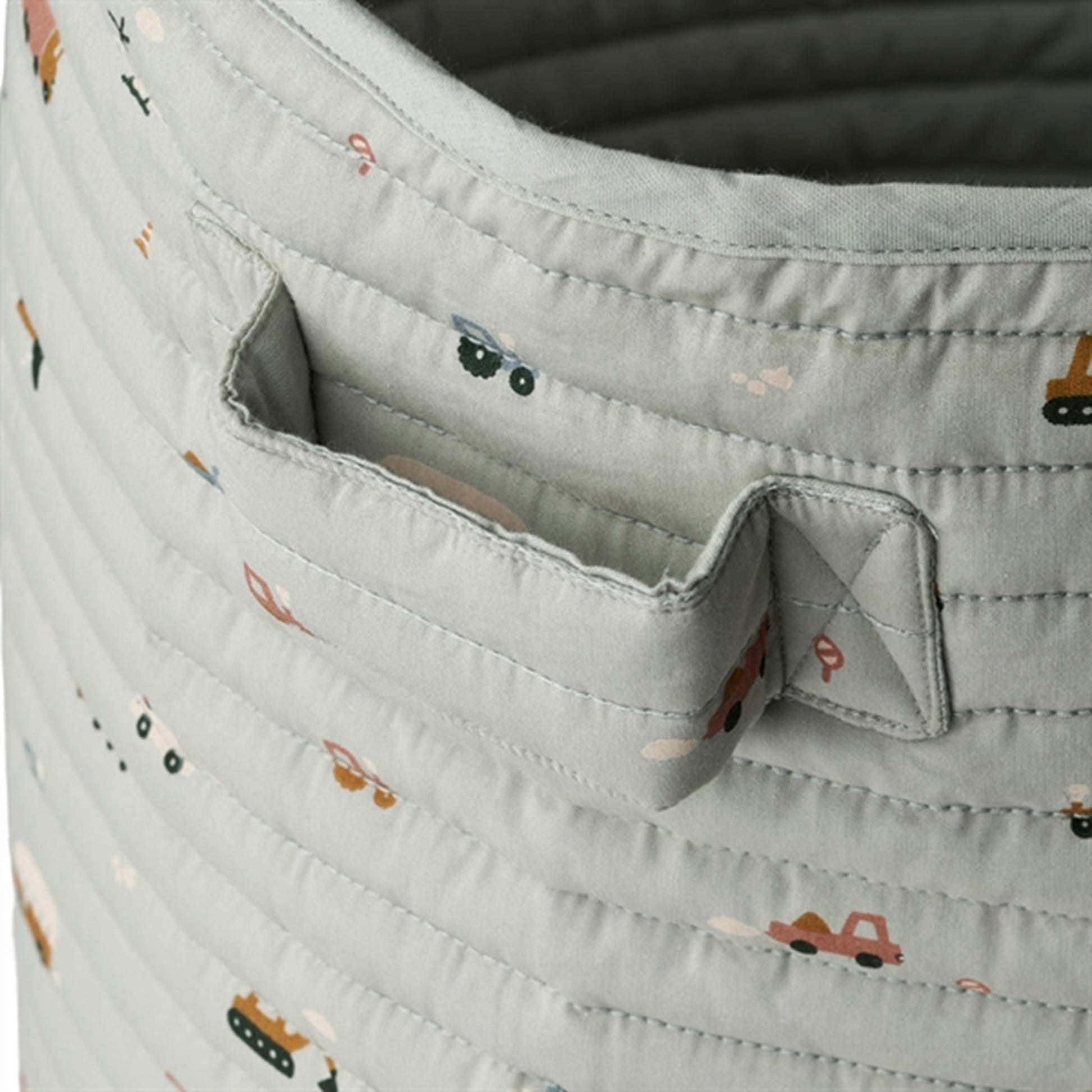 Liewood Lia Quilted Basket Vehicles Dove Blue Mix