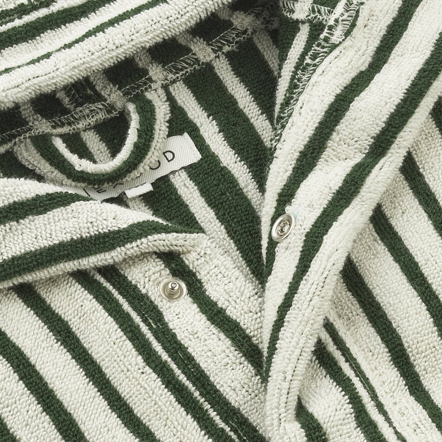 Liewood Leo Bathrobe Y/D Stripes Garden Green/Creme De La Creme