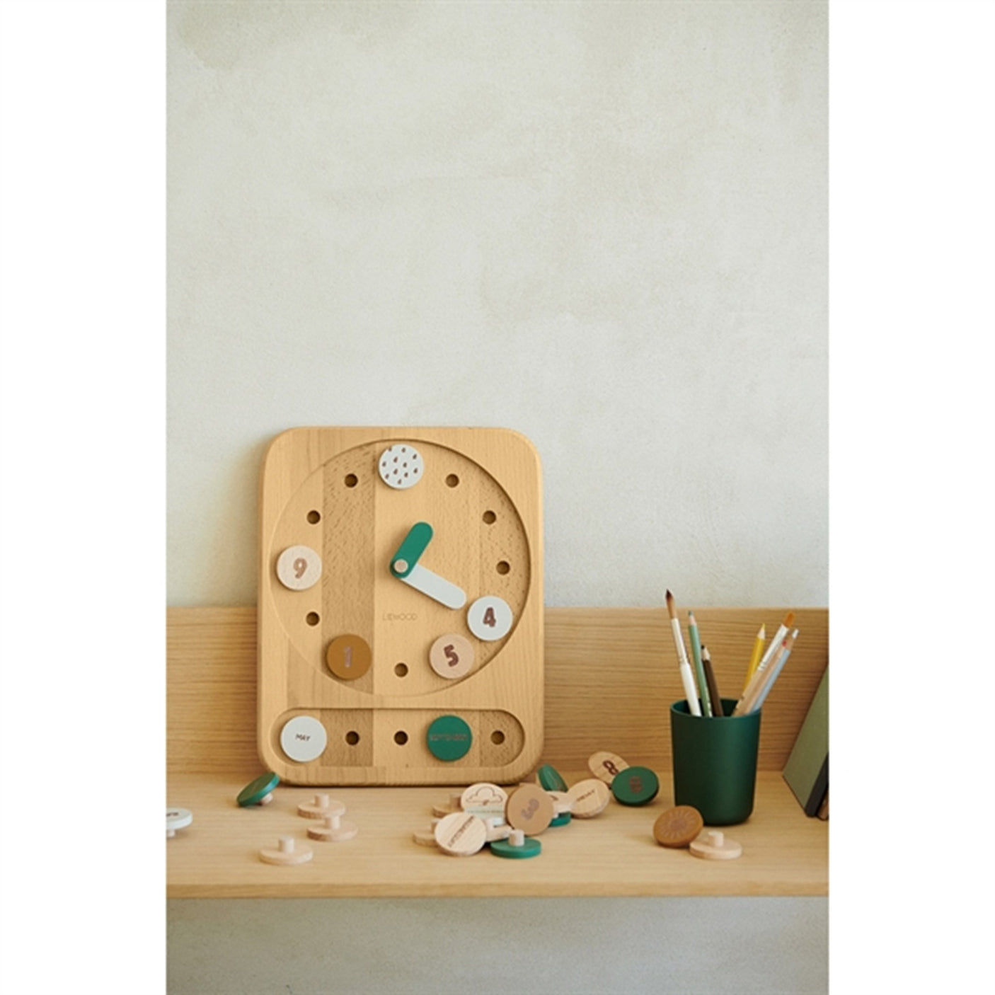 Liewood Yelena Toys Clock Hunter Green Multi Mix