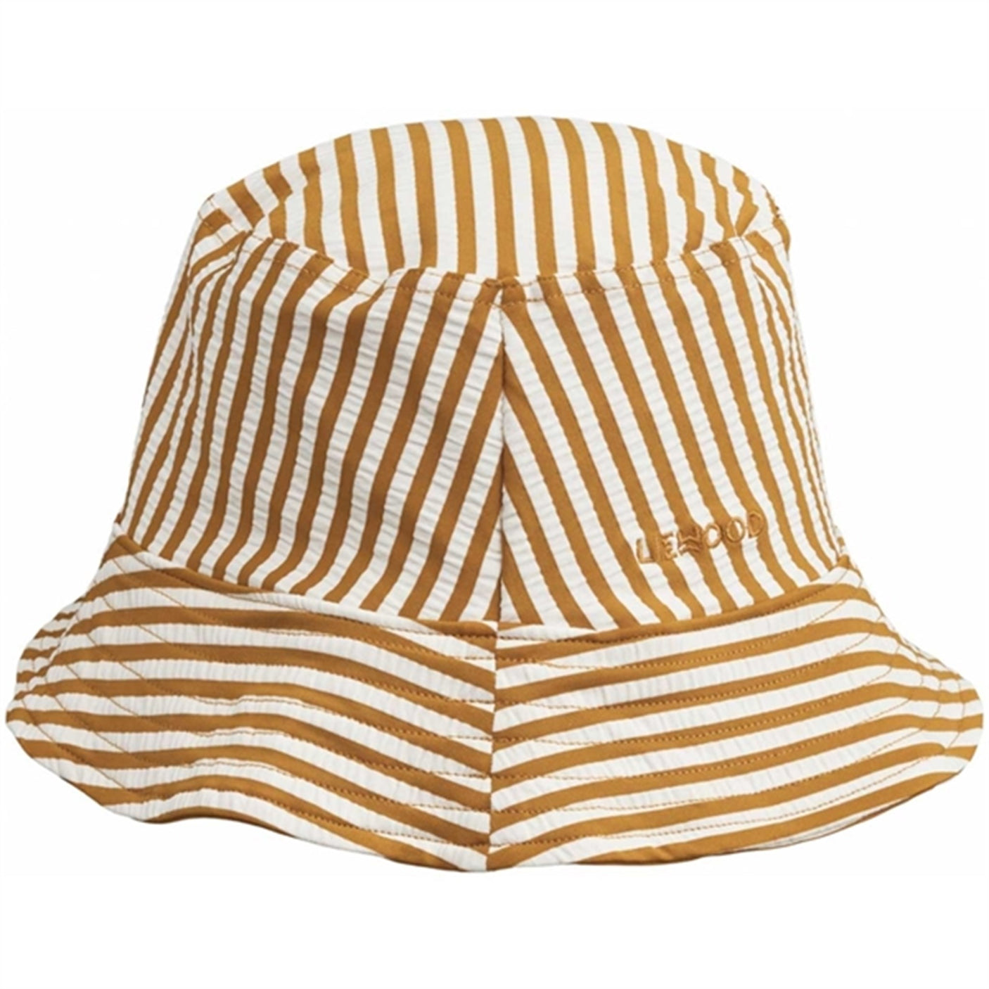 Liewood Matty Stripe Sunhat Seersucker Golden Caramel/White