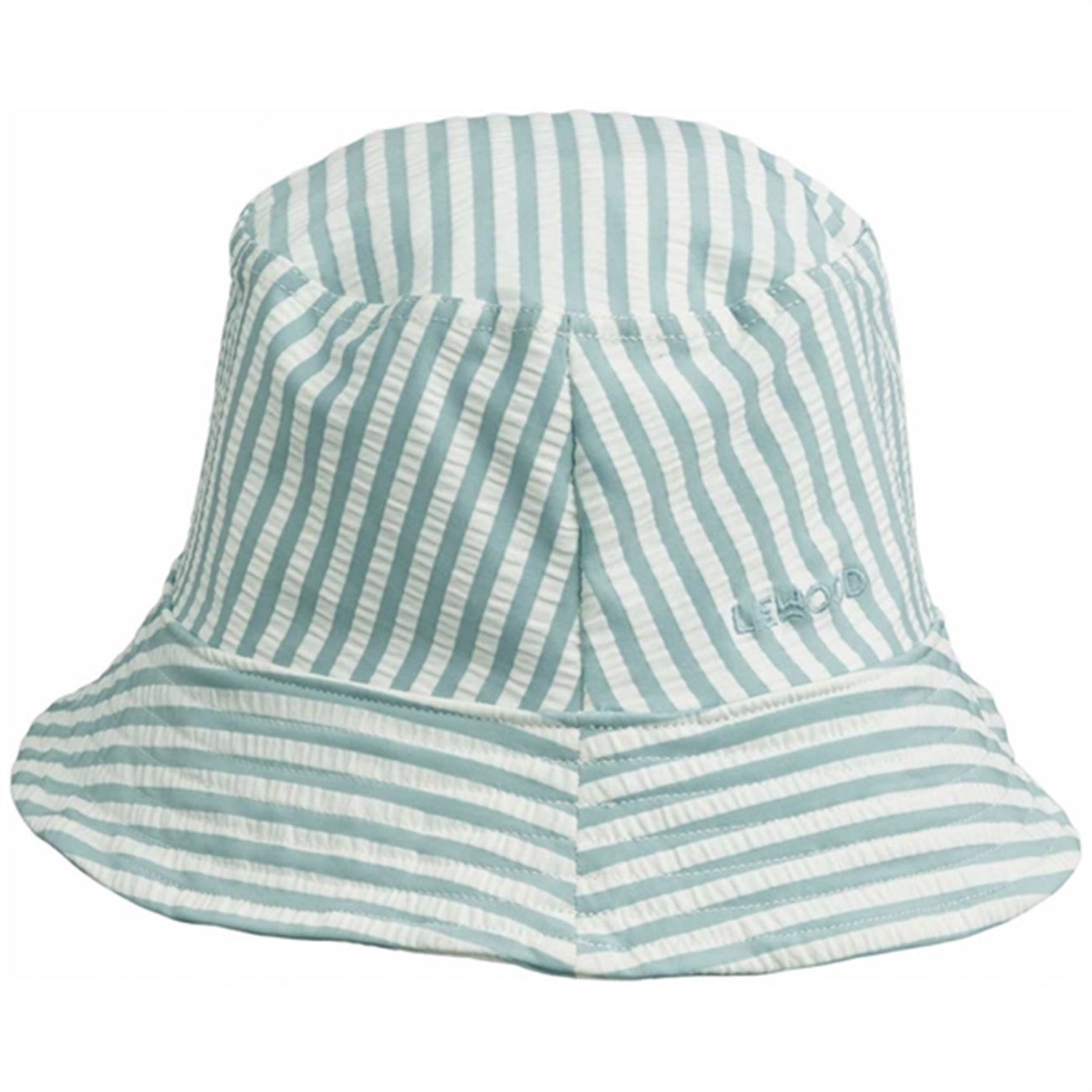 Liewood Matty Stripe Sunhat Seersucker Sea Blue/White