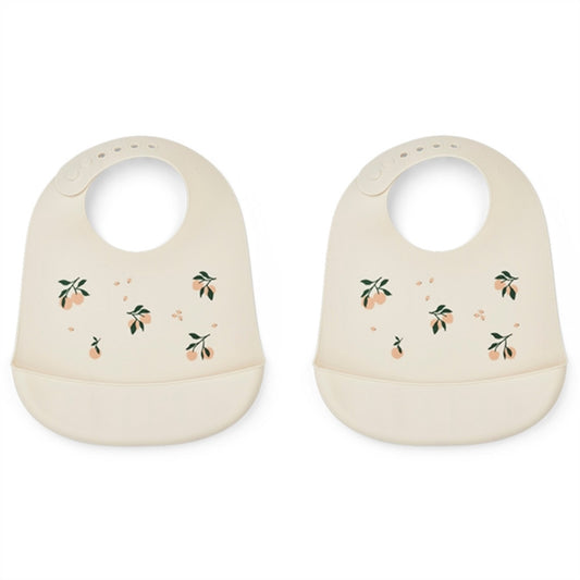 Liewood Tilda Silicone Bib Peach/Sea Shell Mix 2-pack