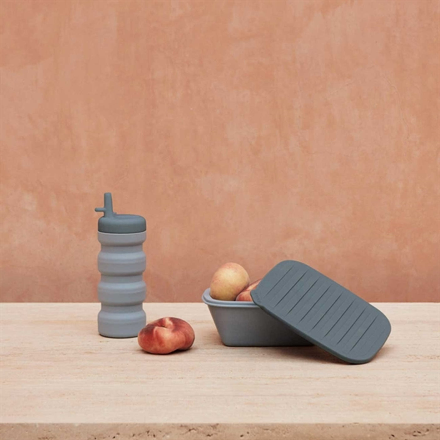 Liewood Jose Madkassesæt Med Drikkedunk Sea Blue/Whale Blue Mix