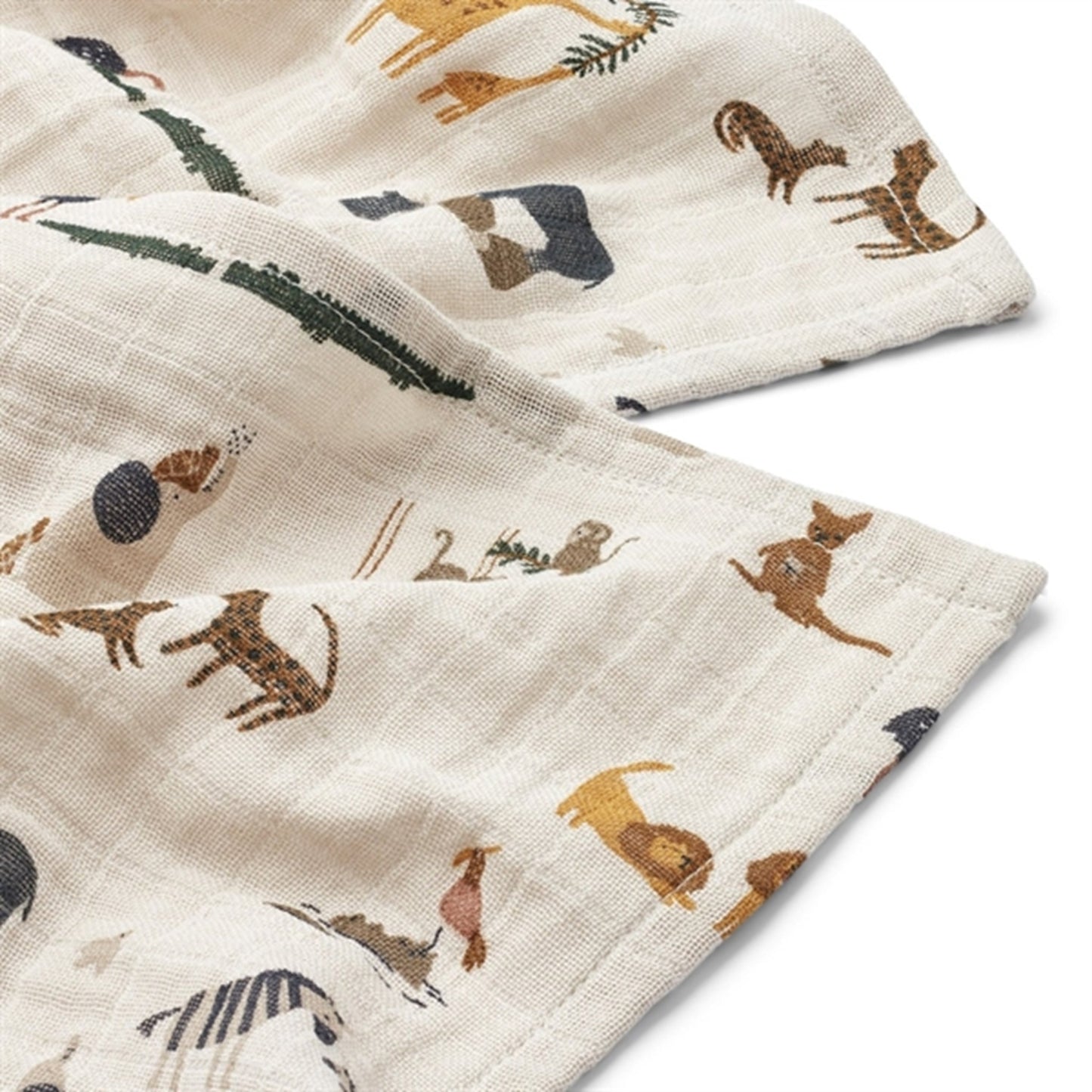 Liewood Lewis Muslin Cloths 2-pack All Together/Sandy