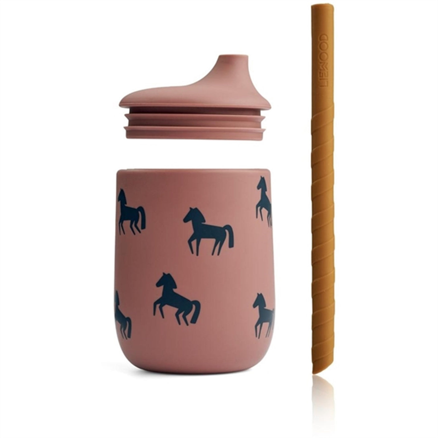 Liewood Ellis Sippy Cup Horses/Dark Rosetta