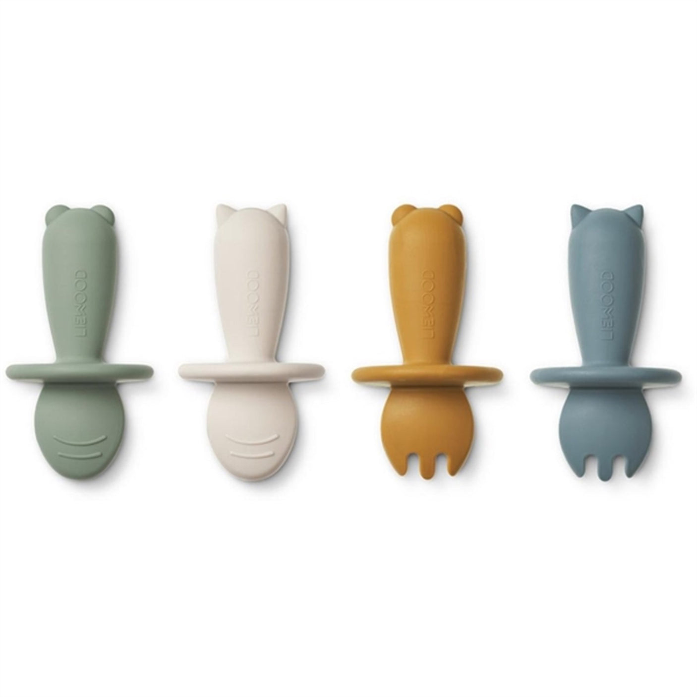 Liewood Avril Baby Cutlery 4-pack Faune Green Multi Mix