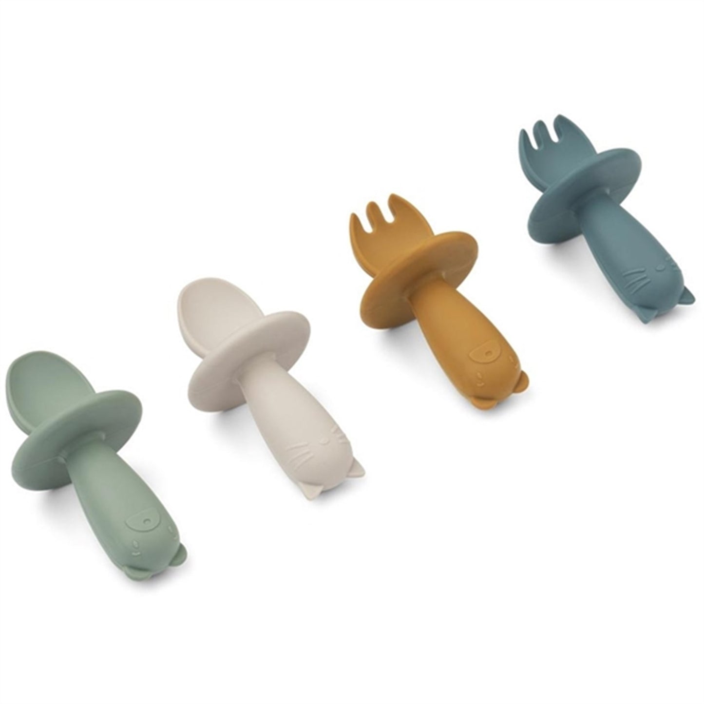 Liewood Avril Baby Cutlery 4-pack Faune Green Multi Mix
