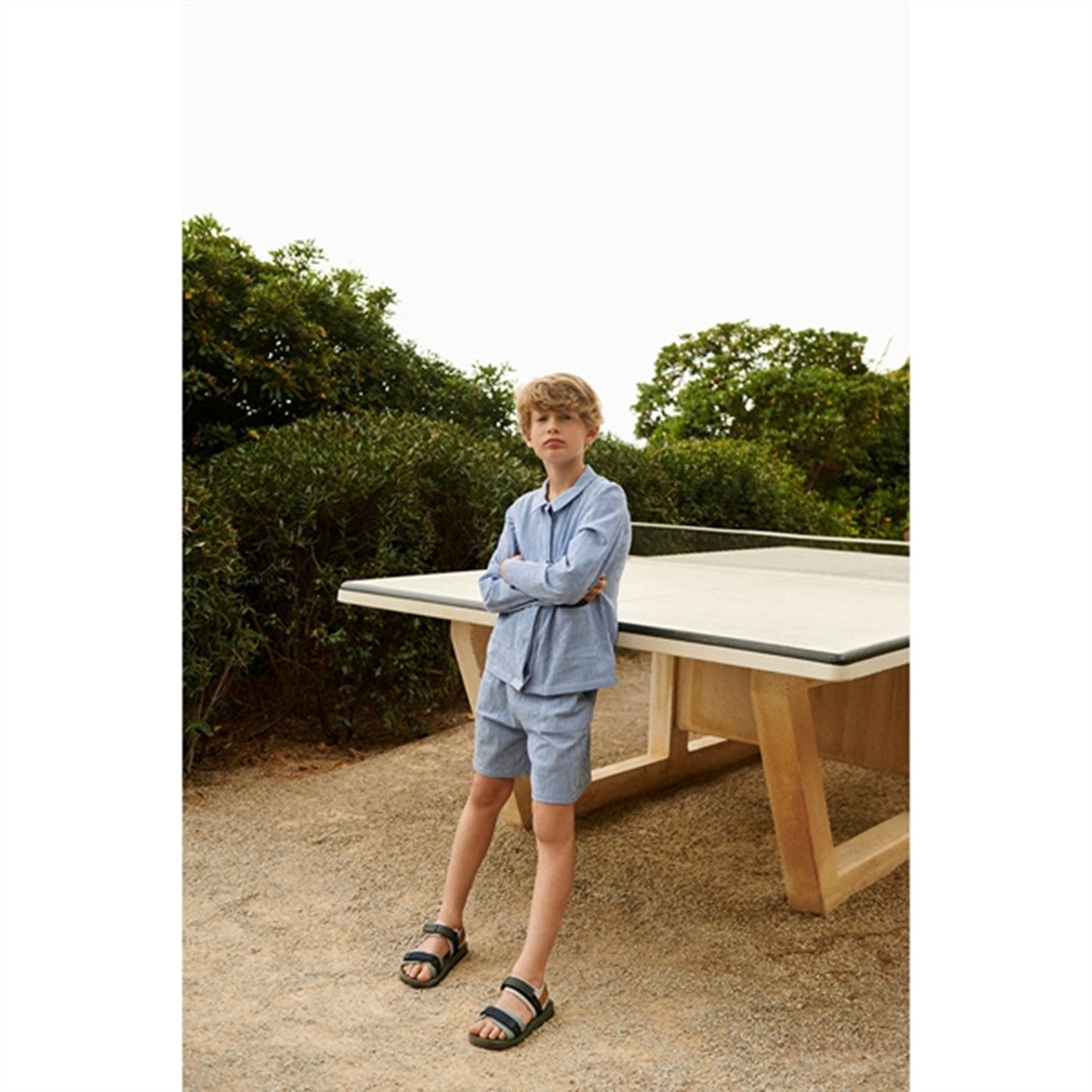 Liewood Y/D Check Riverside/Crisp White Kory Seersucker Check Shirt