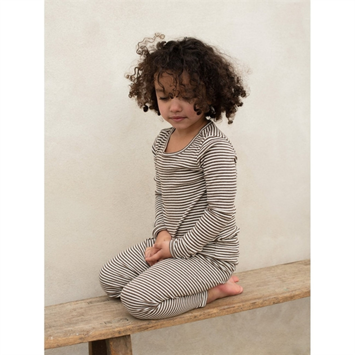 Serendipity Chestnut/Offwhite Slim Blouse Stripe