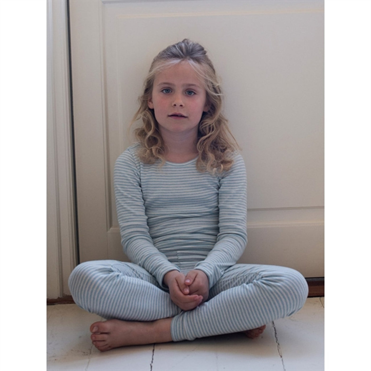 Serendipity Aqua/Ecru Stripe Leggings