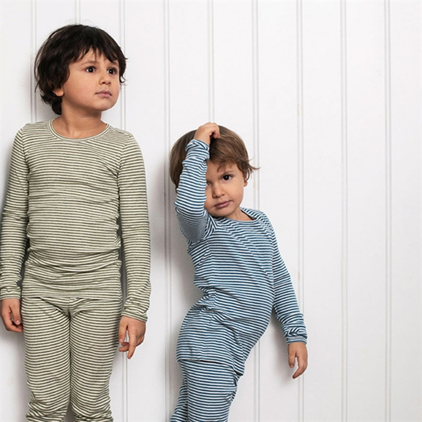 Serendipity Sky/Offwhite Slim Stripe Blouse