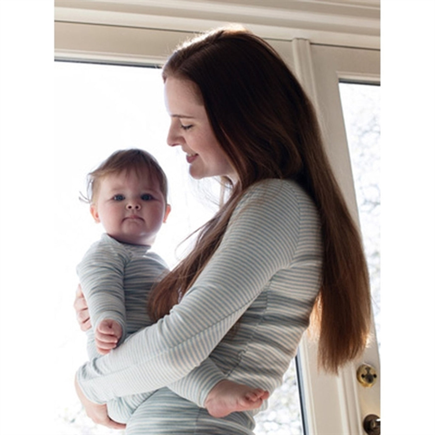 Serendipity Aqua/Ecru Stripe Baby Body