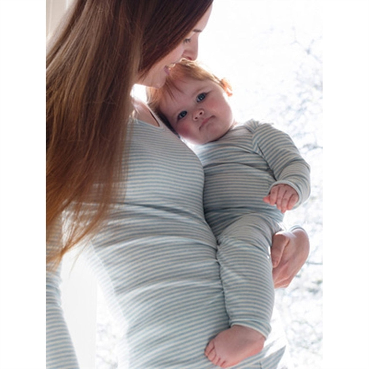 Serendipity Aqua/Ecru Stripe Baby Body