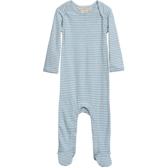 Serendipity Aqua/Ecru Stripe Baby Onesie