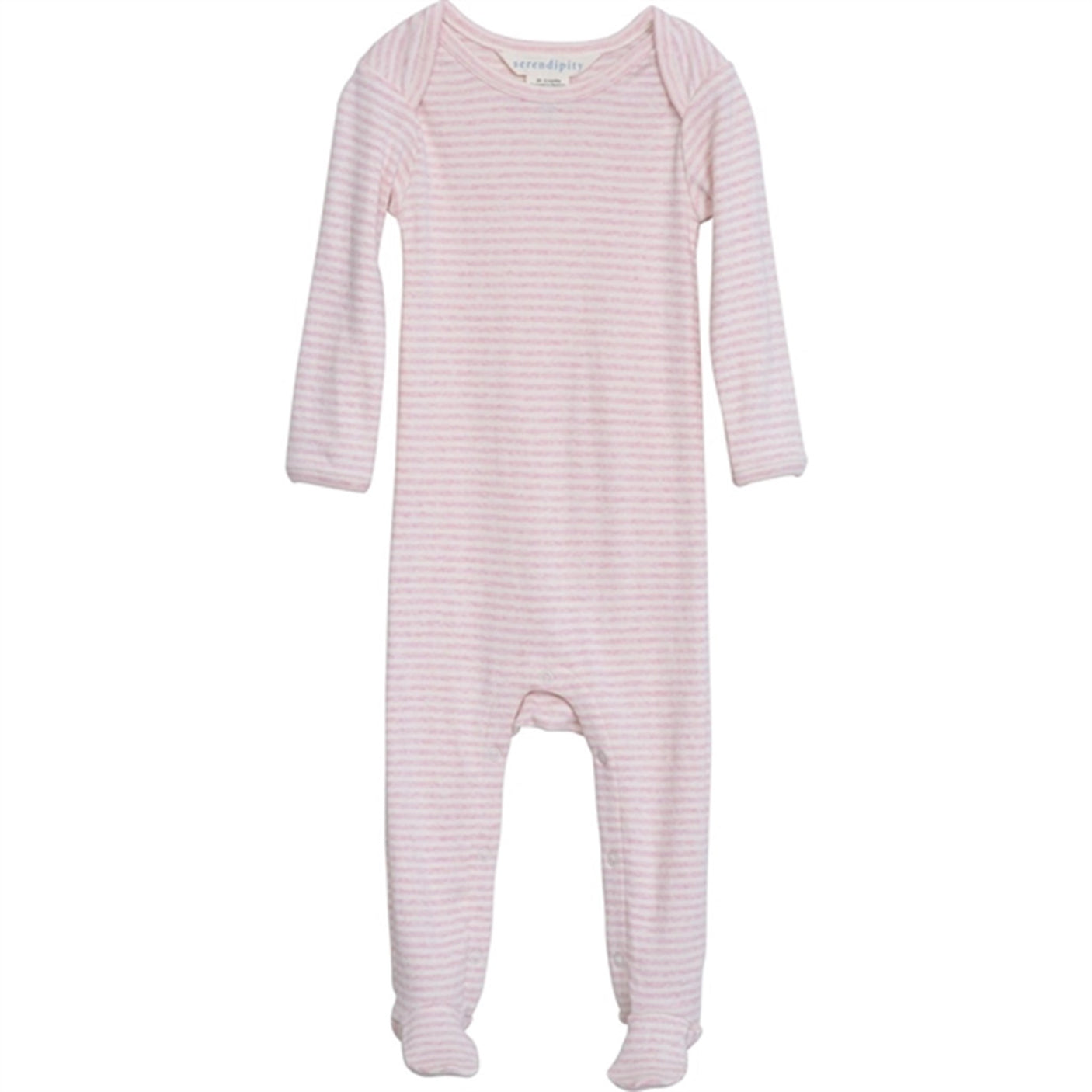 Serendipity Rosebud/Offwhite Baby Onesie Stripe