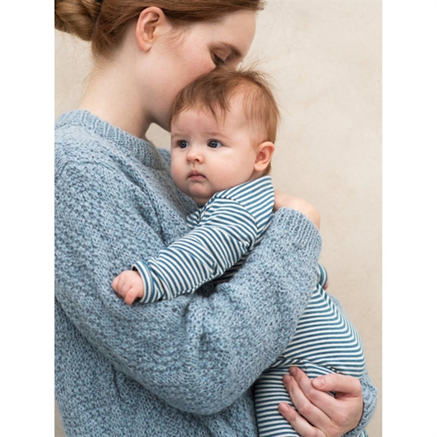 Serendipity Sky/Offwhite Baby Suit Stripe