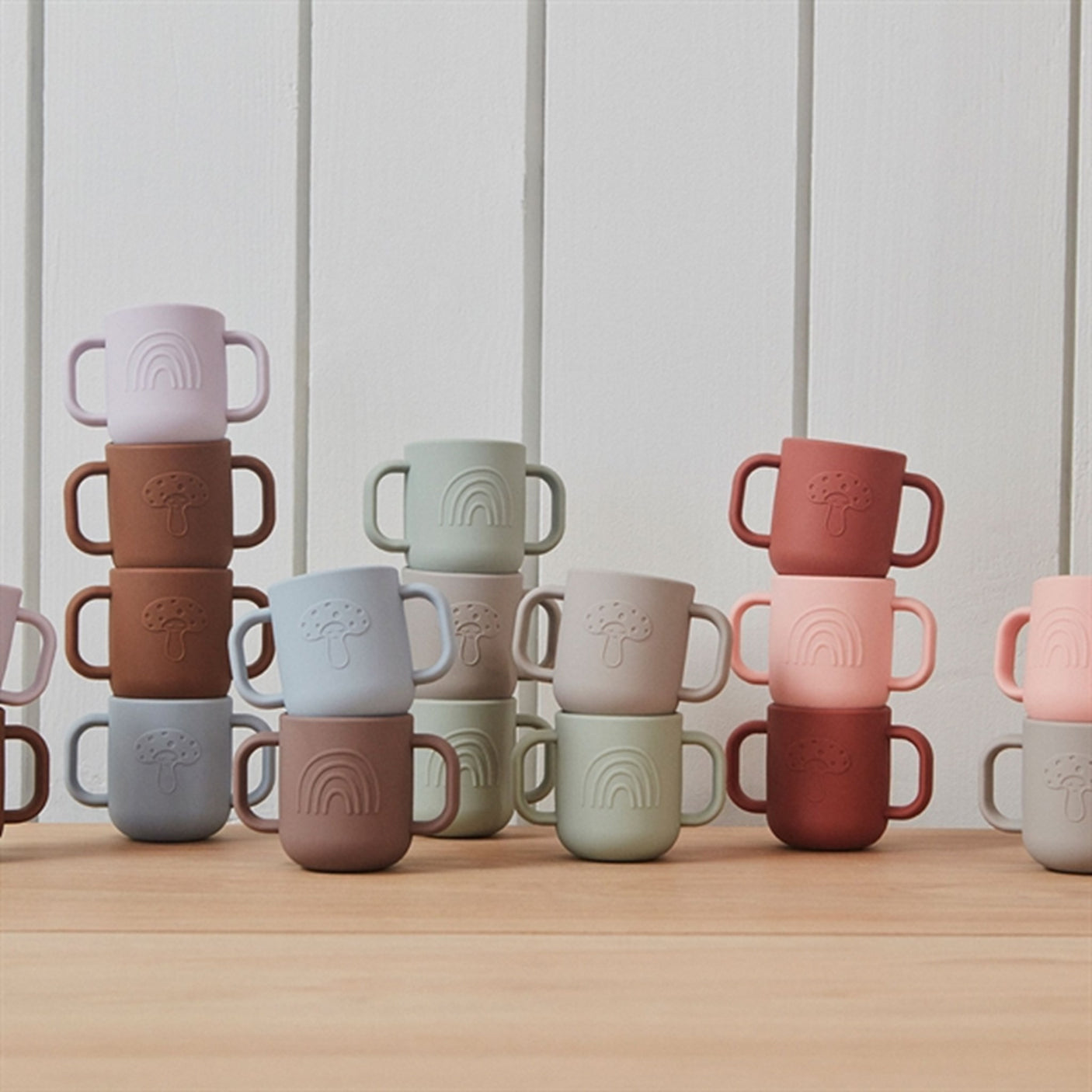 OYOY Kappu Cup 2-Pack Coral/Nutmeg