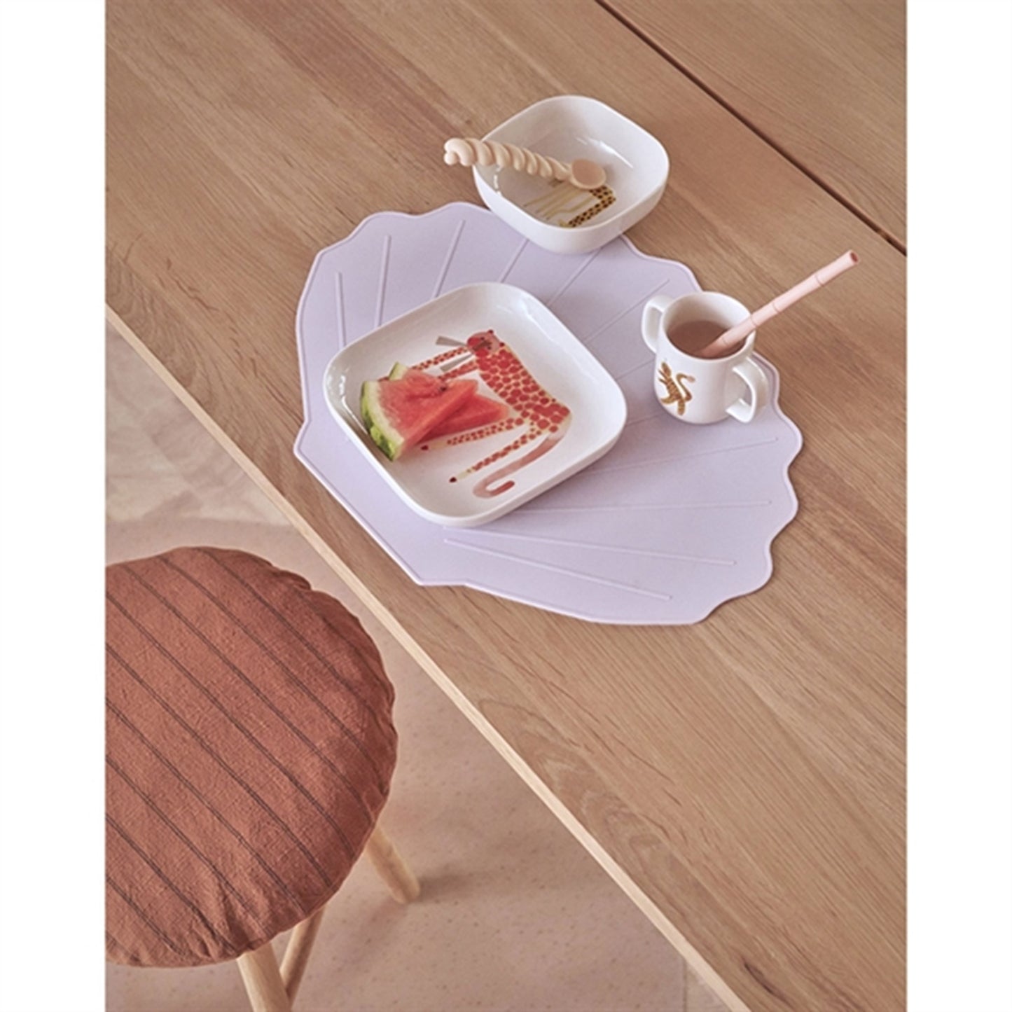 OYOY Dækkeserviet Scallop Lavender