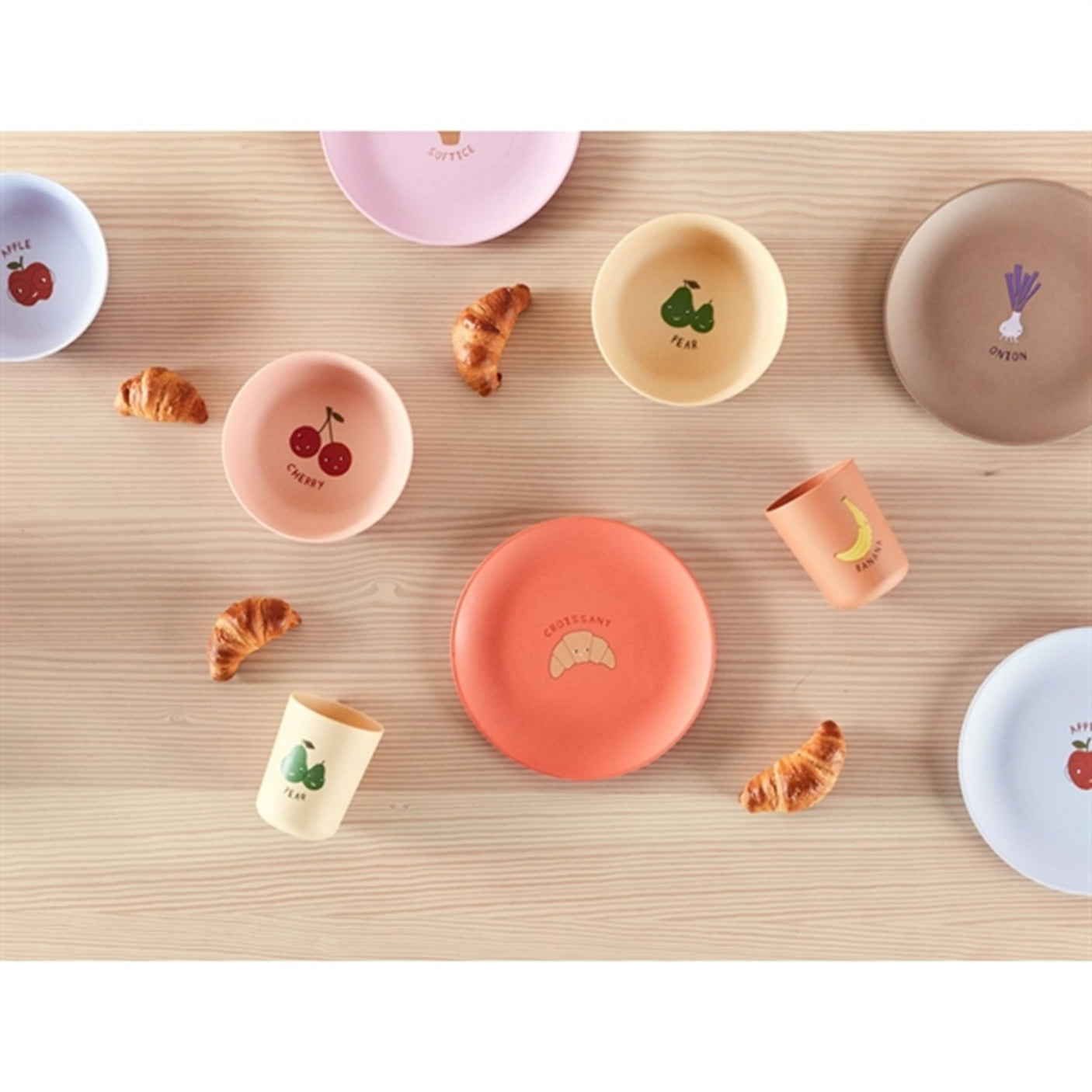 OYOY Yummy Bowl 2-pack Ice Blue / Apricot 4