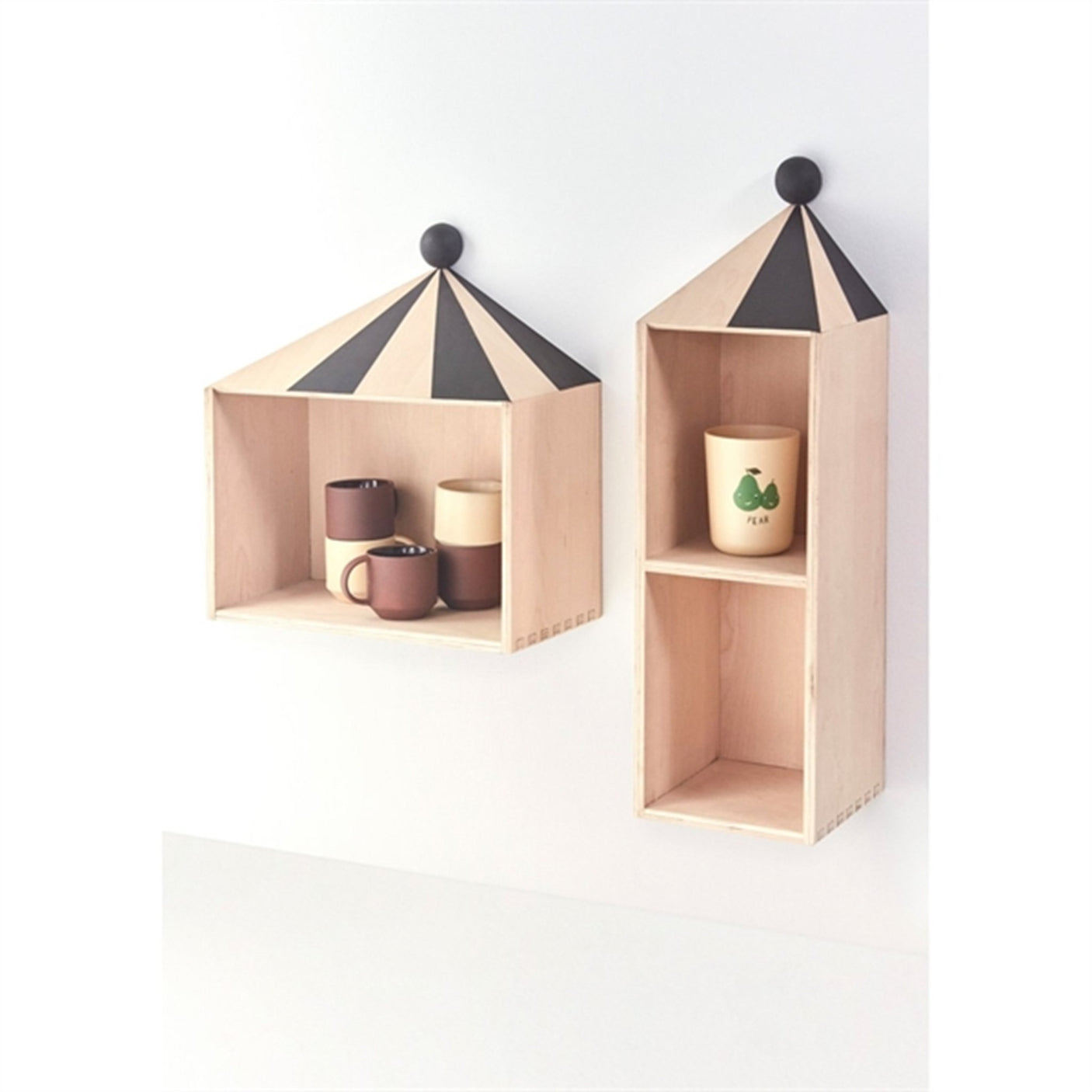 OYOY Yummy Cup 2-pack Beige / Brown 2