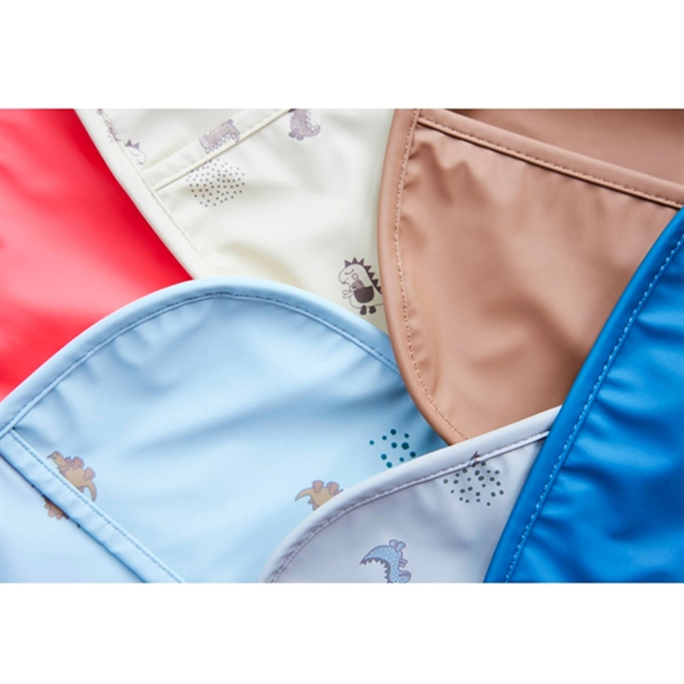 OYOY Bib Dino Butter/Cherry Red