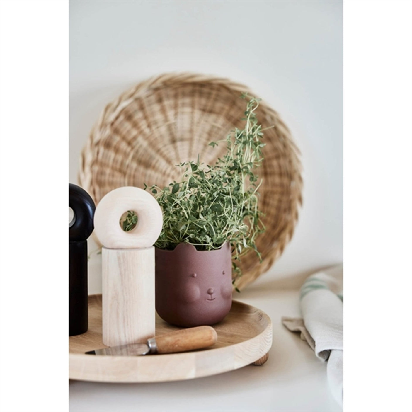 OYOY Bear Pot Dark Terracotta