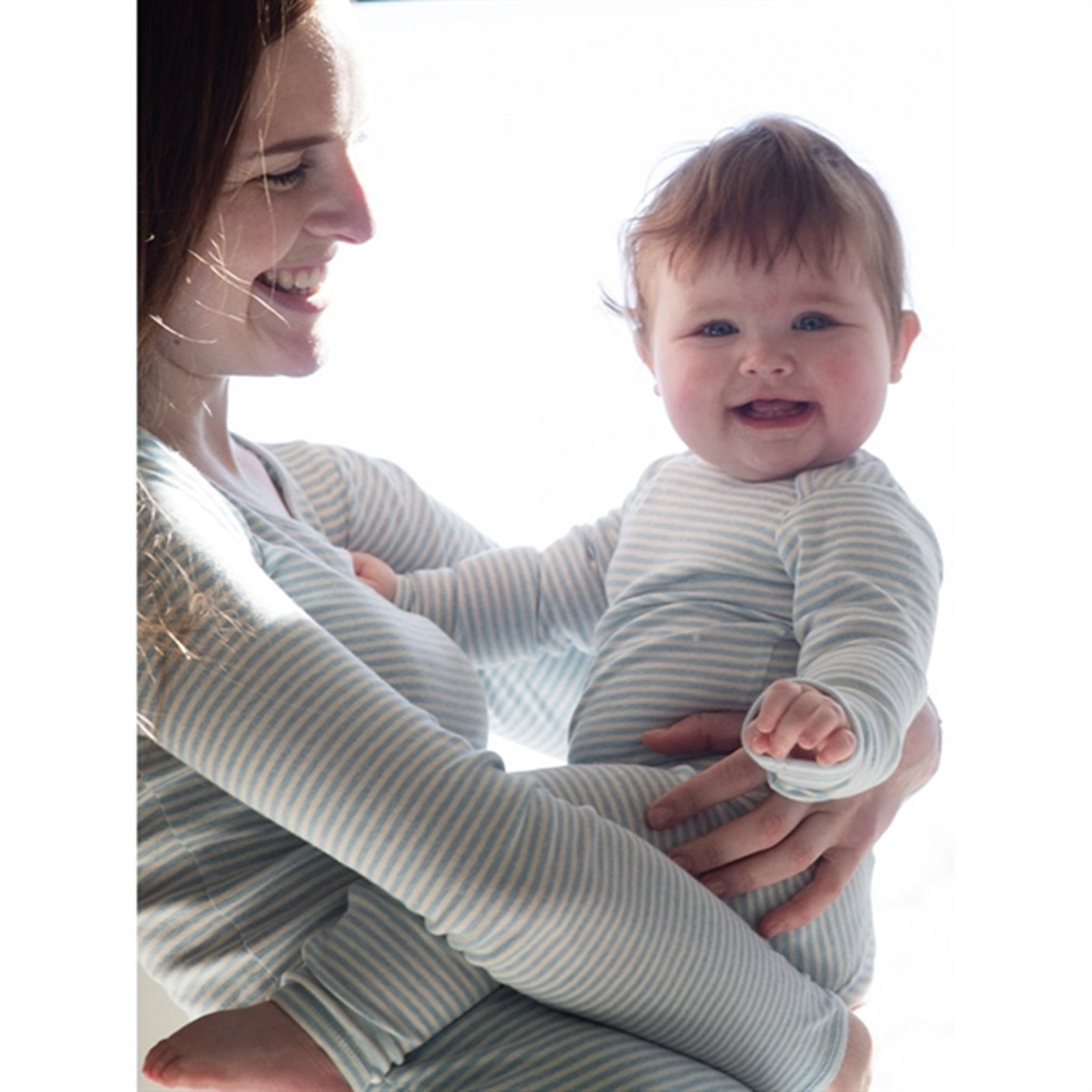 Serendipity Aqua/Ecru Stripe Leggings Baby