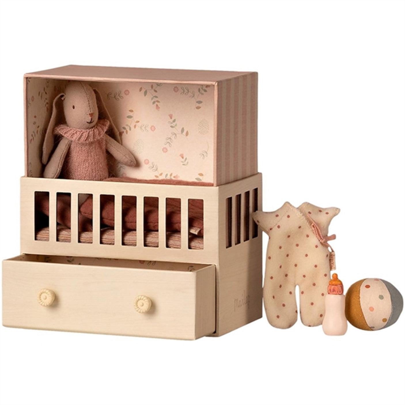 Maileg Baby Room m. Micro Bunny Rose