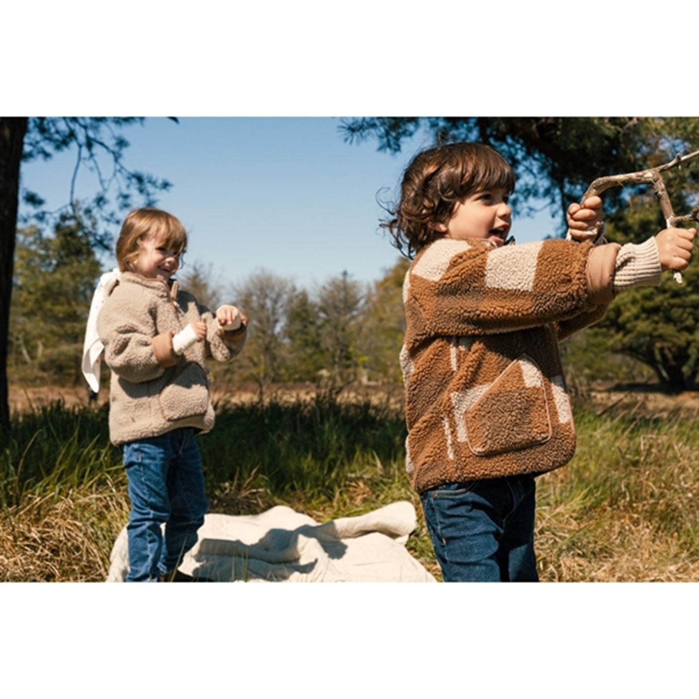 MarMar Jerry Teddybear Fleece Jacket Chunky Hazel Check