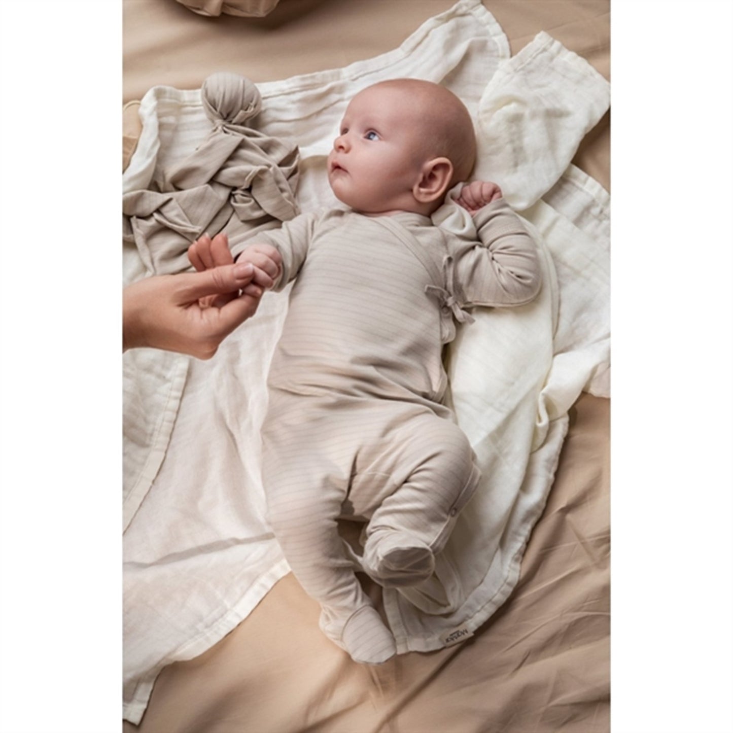 MarMar New Born White Sage Stripe Rula Suit