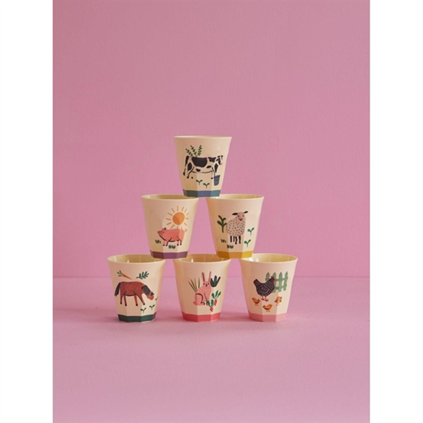 RICE Farm Totable Medium Melamine Cup 6-pack