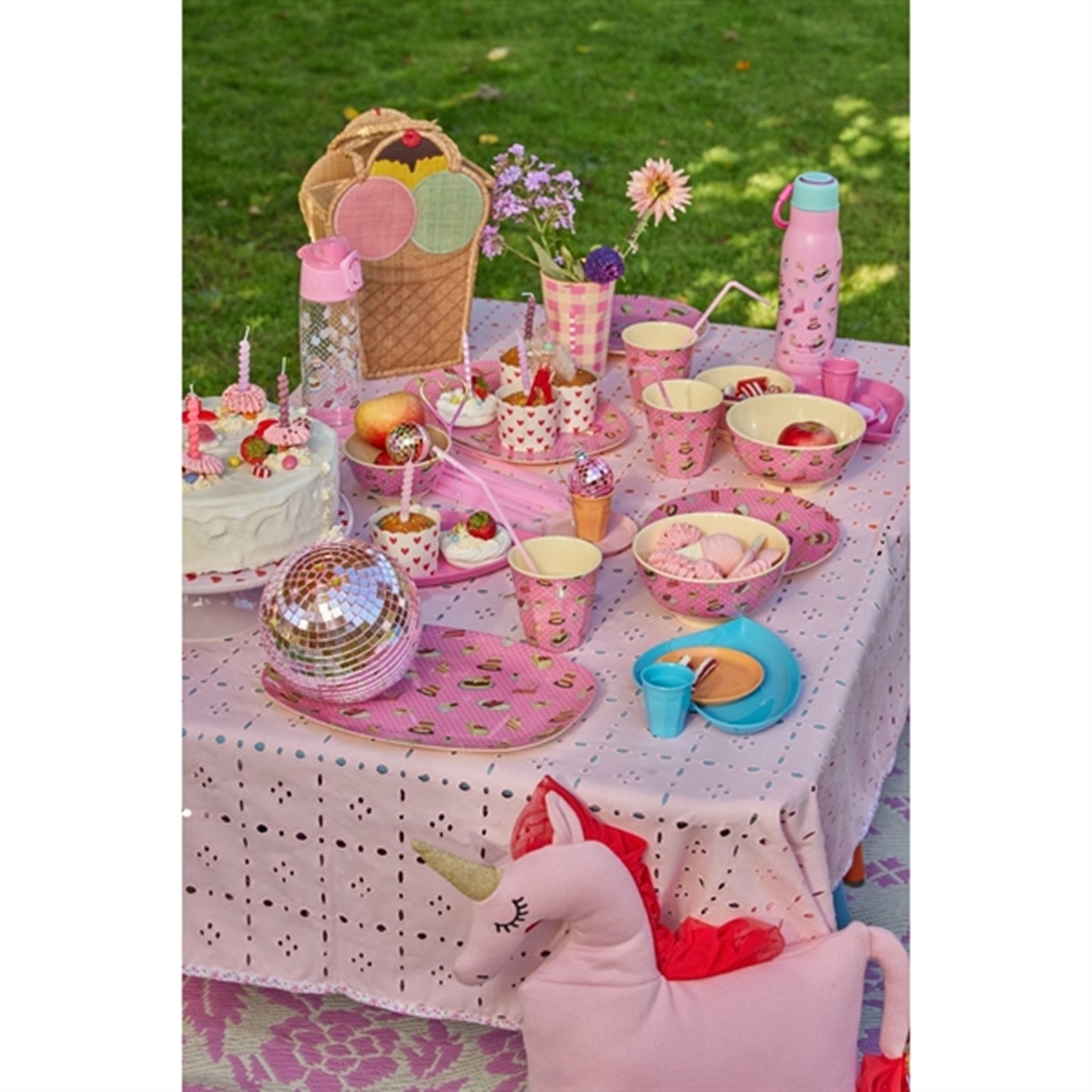 RICE Sweet Cake Print Melamine Rectangular Plate