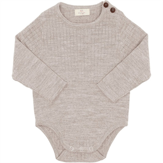 Copenhagen Colors Pale Cream Melange Merino Rib Bodystocking