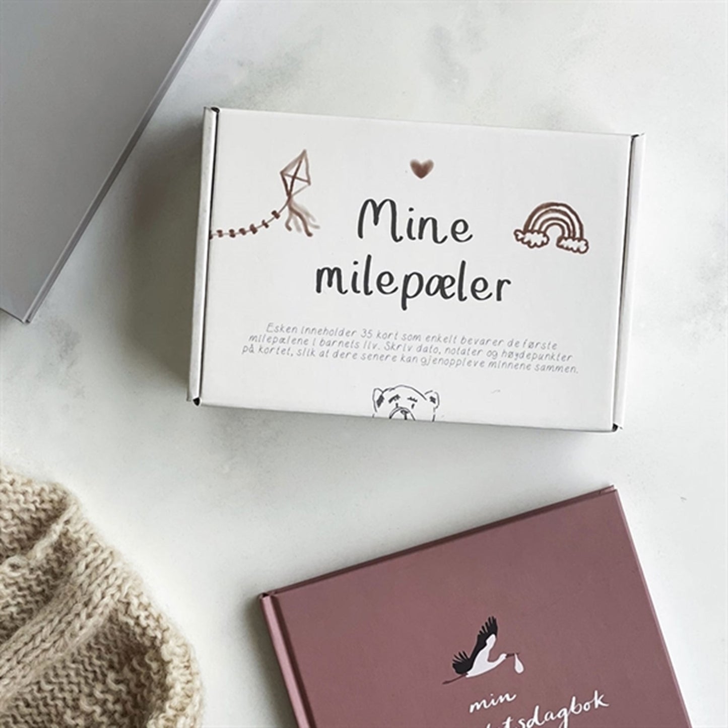 WITHWHITE Milestone Cards 35 Cards Norwegian