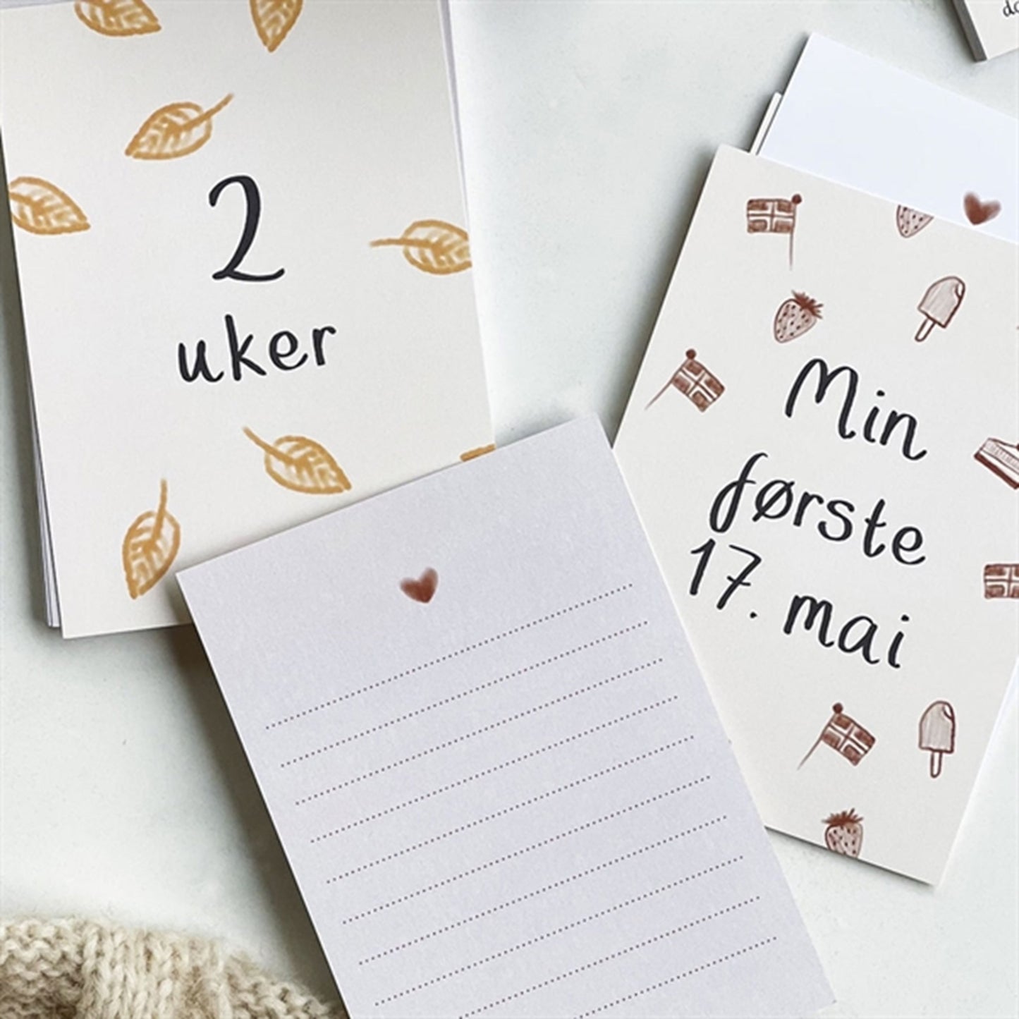 WITHWHITE Milestone Cards 35 Cards Norwegian