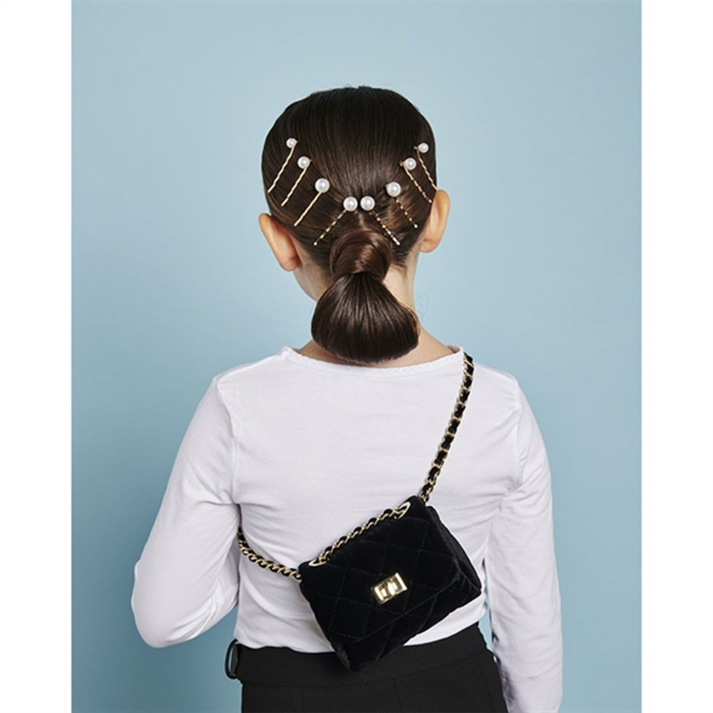 Milledeux Small Velvet Bag Black