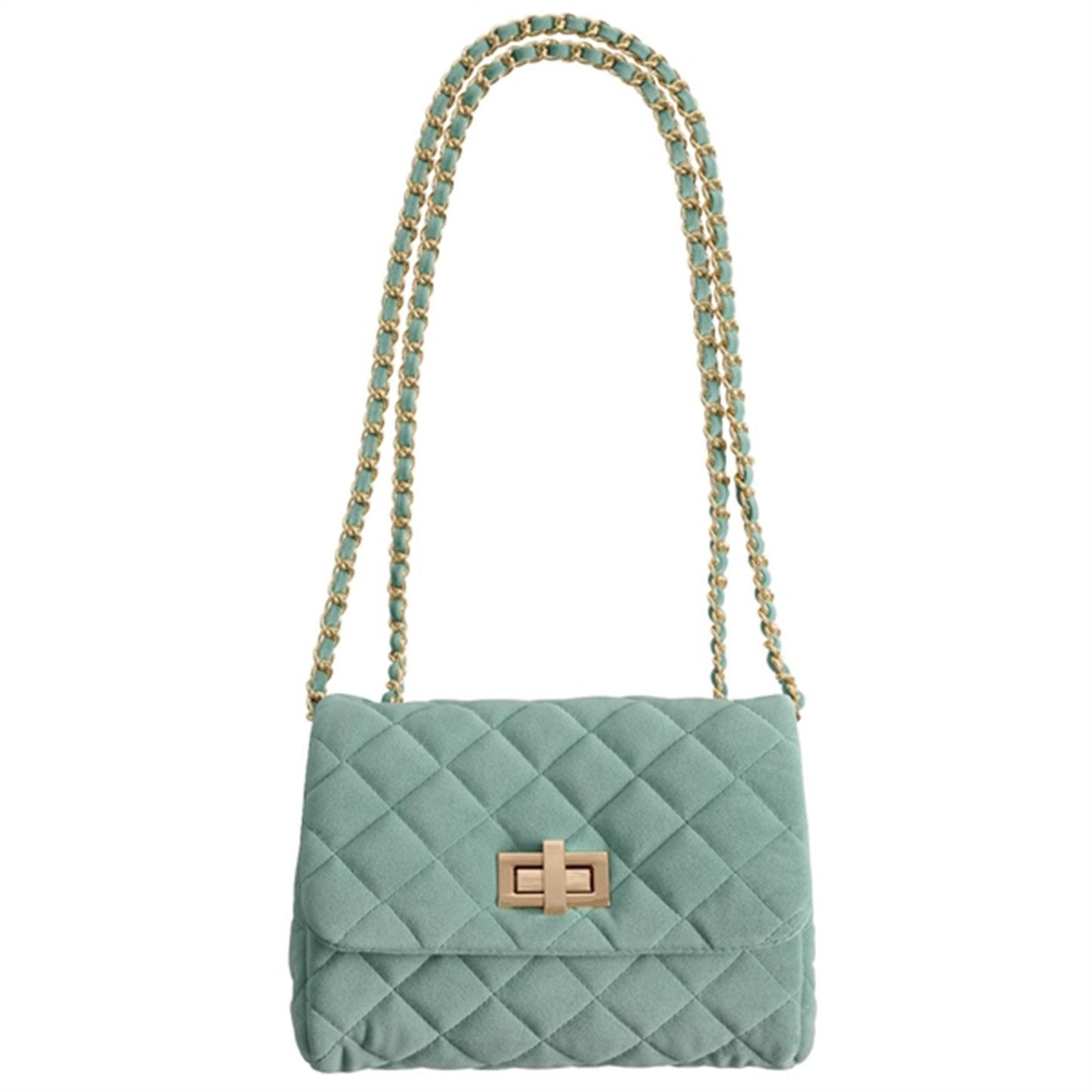 Milledeux Medium Velvet Bag Nile Blue