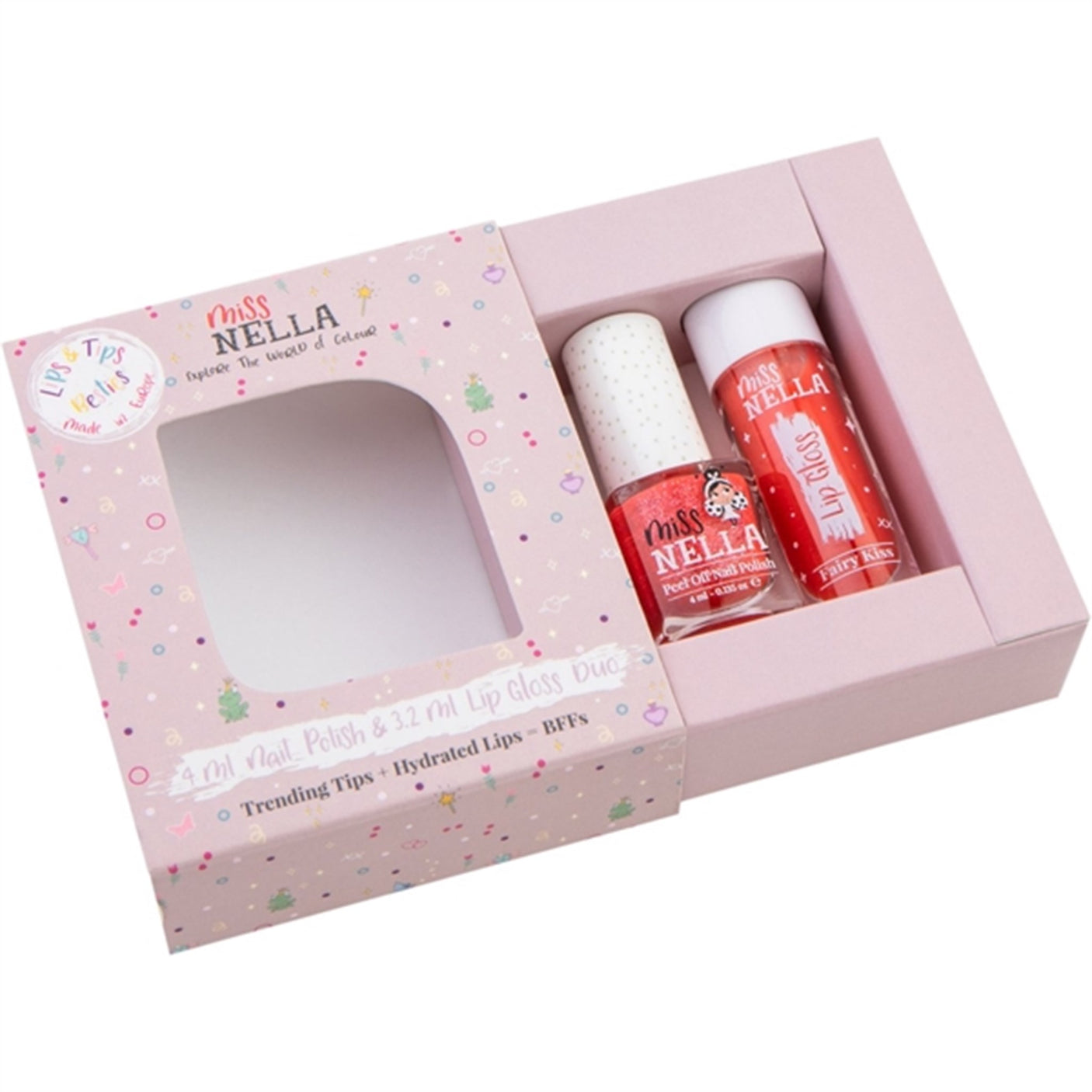 Miss Nella Lip Gloss Fairy Kiss + Nail Polish Croco-Dazzle
